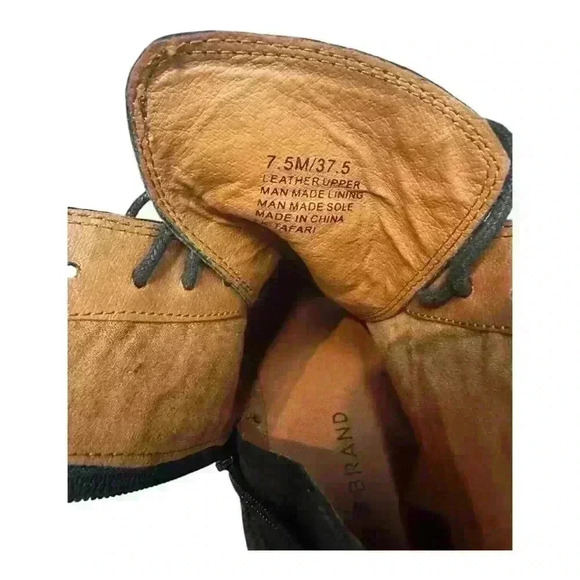 Lucky Brand TAFARI leather platform lace-up ankle booties – black, size 7.5 - Picture 8 of 8